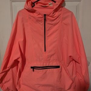L.L. Bean Women's Coral Hooded Ski Wind Breaker Jacket Size Large